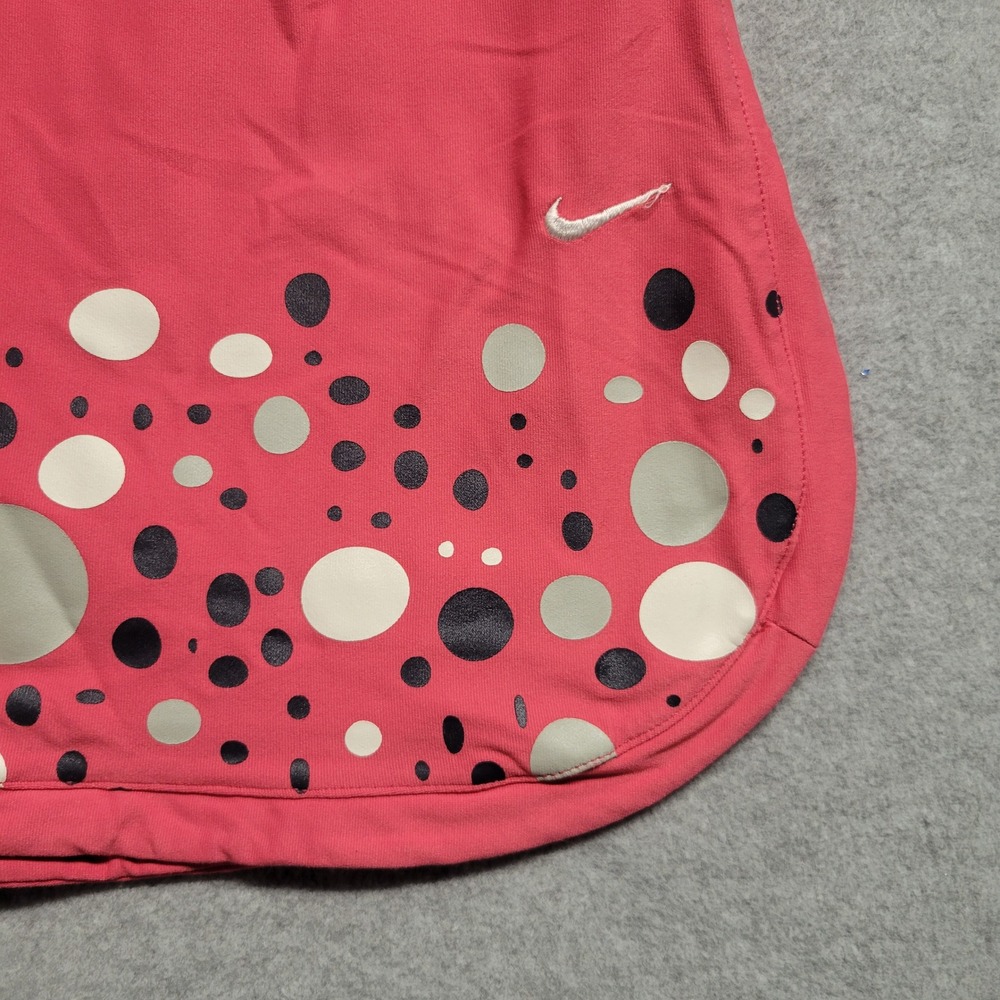 Nike Womens Pink Polka Dot Tennis Skort Built-in Briefs Size Medium Pickleball - Picture 3 of 10